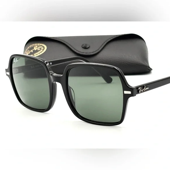 Ray-Ban Womens Black Rb1973 Sunglasses Square II 901/31 53-140 - Picture 2 of 14